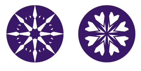 Precision and Balance. "Octagonal Star with 8 Hearts and 8 Arrows" Pattern